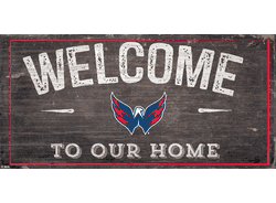 Washington Capitals Welcome Distressed 6x12