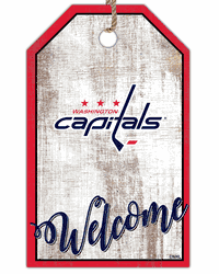 Washington Capitals Welcome Team Tag 11x19 Sign