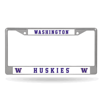 Washington Huskies Standard Chrome Frame with Plastic Inserts 12