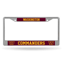 Washington Commanders  12" x 6" Chrome Frame With Decal Inserts