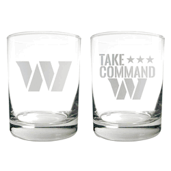 Washington Commanders 2pc Rocks Glass Set