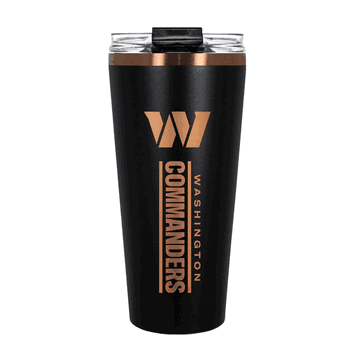 Washington Commanders 32oz Black and Copper Big Slim with Straw