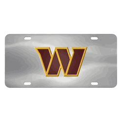 Washington Commanders 3D Stainless Steel License Plate