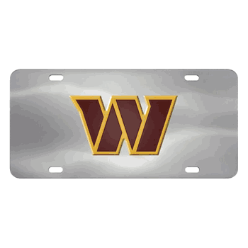 Washington Commanders 3D Stainless Steel License Plate