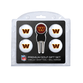 Washington Commanders 4 Ball Gift Set + Divot Tool & Marker