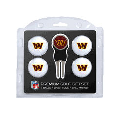 Washington Commanders 4 Ball Gift Set + Divot Tool & Marker