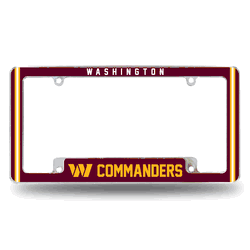 Washington Commanders Alternate Design All Over Chrome Frame
