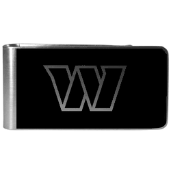 Washington Commanders Black and Steel Money Clip