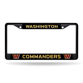 Washington Commanders Standard Black Chrome Frame with Plastic Inserts 12