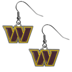 Washington Commanders Chrome Dangle Earrings