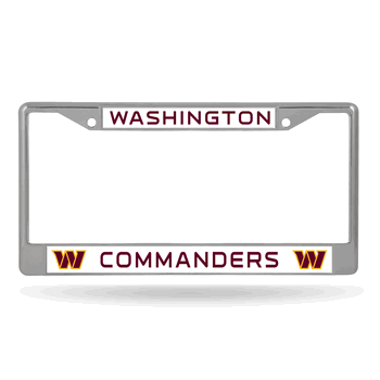 Washington Commanders Standard Chrome Frame with Plastic Inserts 12