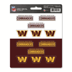 Washington Commanders Commanders 12 Count Mini Decal Sticker Pack