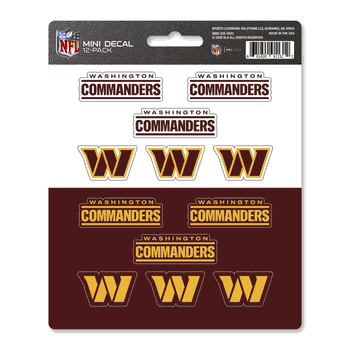 Washington Commanders Commanders 12 Count Mini Decal Sticker Pack