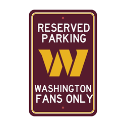 Washington Commanders Commanders Team Color Reserved Parking Sign Dcor 18in. X 11.5in. Lightweight
