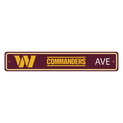 Washington Commanders Commanders Team Color Street Sign Dcor 4in. X 24in. Lightweight
