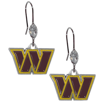 Washington Commanders Crystal Dangle Earrings