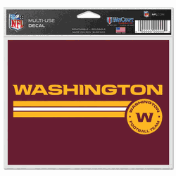 Washington Commanders Decal 5x6 Multi Use Color