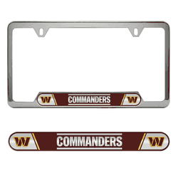 Washington Commanders Embossed License Plate Frame, 6.25in x 12.25in
