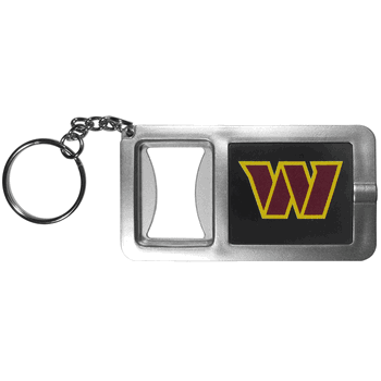 Washington Commanders Flashlight Key Chain with Bottle Opener