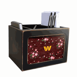 Washington Commanders Floral Desktop Organizer