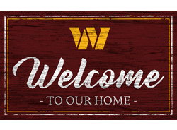 Washington Commanders Football Team 11x19 Team Color Welcome Sign