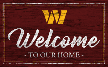 Washington Commanders Football Team 11x19 Team Color Welcome Sign