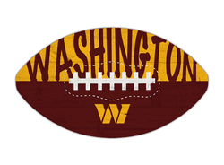 Washington Commanders Football Team 12" Football Cutout Sign with City Name