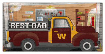 Washington Commanders Football Team Best Dad Truck 6x12 Sign