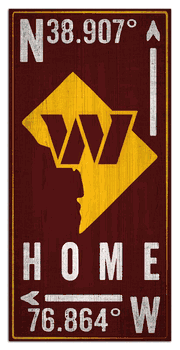 Washington Commanders Football Team Coordinate 6x12 Sign