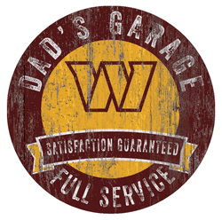 Washington Commanders Football Team Dad's Garage 12" Circle