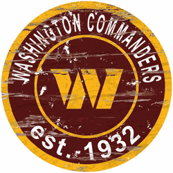 Washington Commanders Football Team Established Date 24" Round