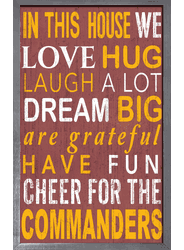 Washington Commanders Football Team In This House 11x19