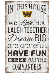 Washington Commanders Football Team In This House 11x19