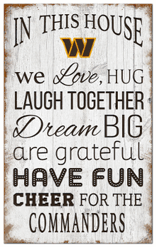 Washington Commanders Football Team In This House 11x19