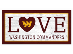 Washington Commanders Football Team Love 6x12 sign