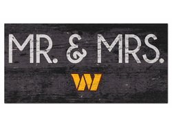 Washington Commanders Football Team Mr. & Mrs. 6x12 Sign