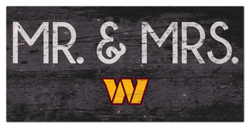 Washington Commanders Football Team Mr. & Mrs. 6x12 Sign
