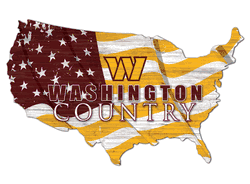 Washington Commanders Football Team USA Shape Flag Cutout