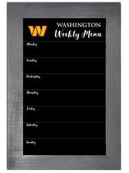 Washington Commanders Football Team Weekly Chalkboard W/Frame & Clothspins