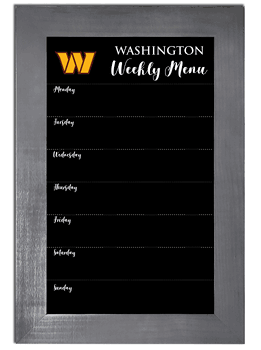 Washington Commanders Football Team Weekly Chalkboard W/Frame & Clothspins