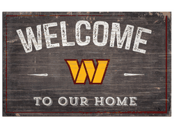 Washington Commanders Football Team Welcome 11x19 Sign