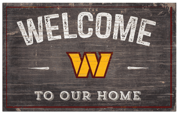 Washington Commanders Football Team Welcome 11x19 Sign