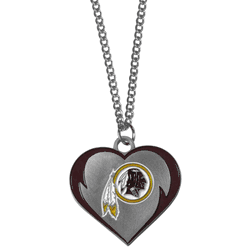 Washington Commanders Heart Necklace