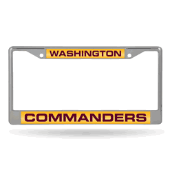 Washington Commanders Laser Chrome Frame (Maroon Lettering)