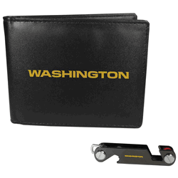 Washington Commanders Leather Bi-fold Wallet & Key Organizer