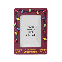 Washington Commanders Picture Frame with Holiday Lights