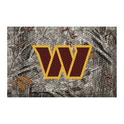 Washington Commanders Rubber Scraper Door Mat Camo