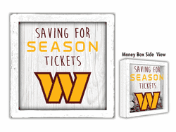 Washington Commanders Saving for Tickets Money Box