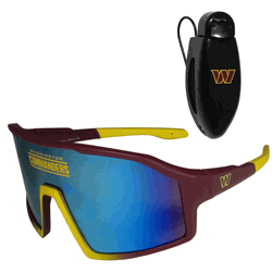 Washington Commanders Shield Sunglasses with Visor Clip