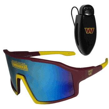 Washington Commanders Shield Sunglasses with Visor Clip